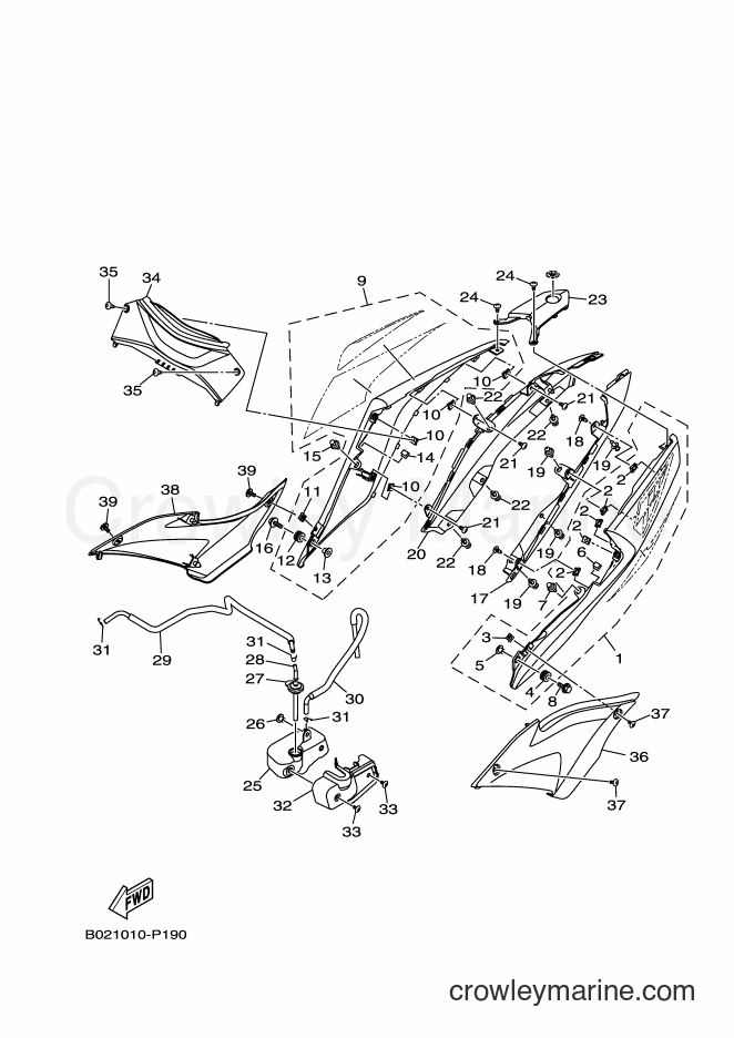 Yamaha Motors YZF-R3A (B021) [010] - SIDE COVER