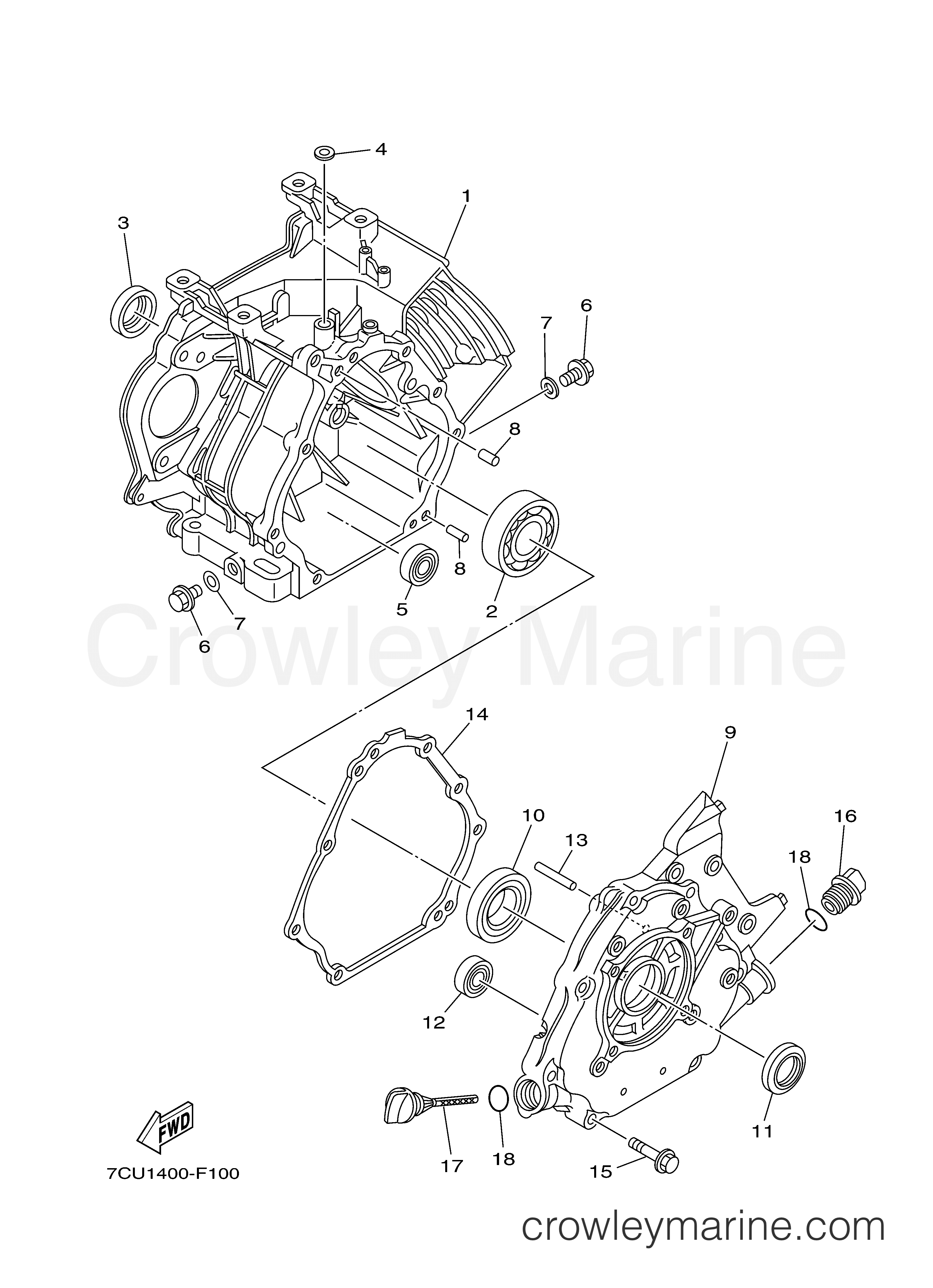 Yamaha Motors MZ360K3UCOF - CRANKCASE COVER 1