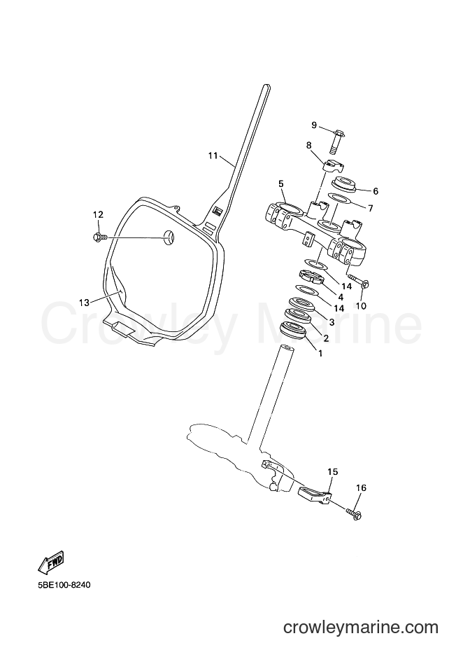 1998 Dirt Bike YZ400F - YZ400F (5BE2) [030] - STEERING