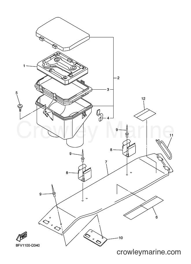 2005 Snowmobile RX10 - RX10 (8FU1) [020] - GUARD & LUGGAGE BOX