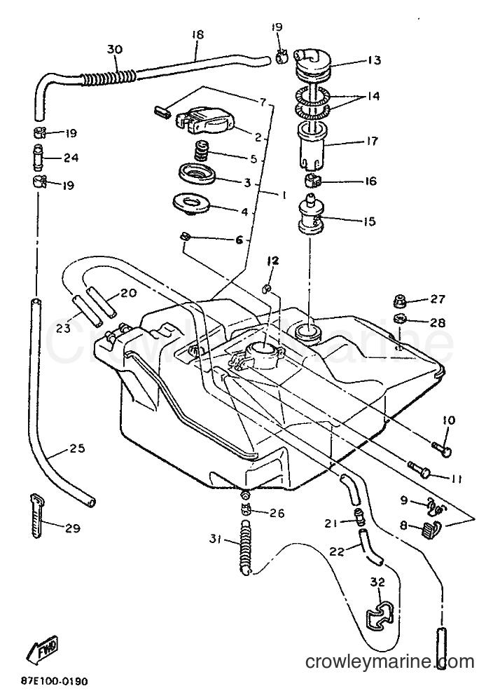 1992 Snowmobile CS340E - CS340E (89E1) [010] - FUEL TANK