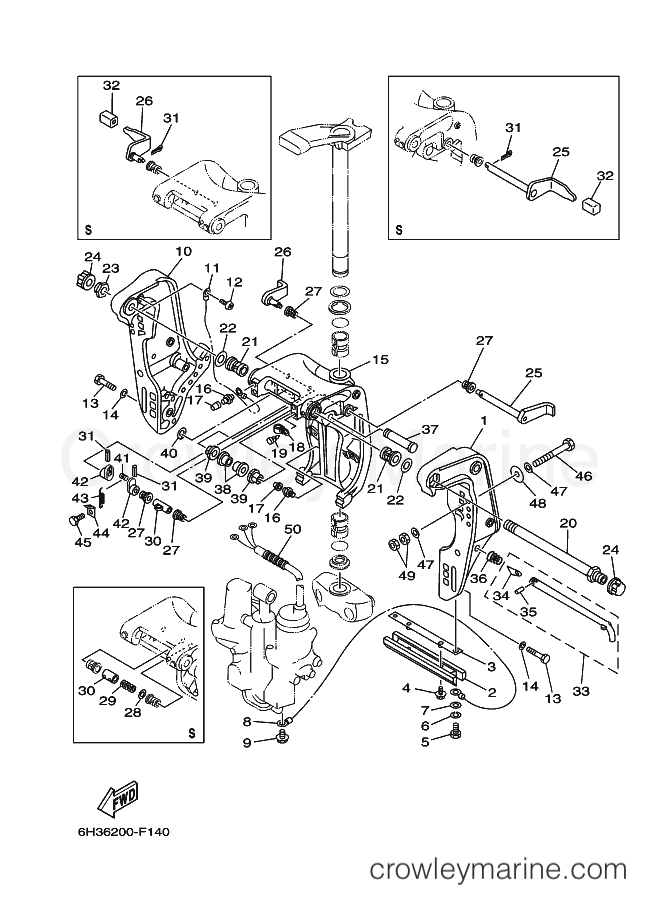 Yamaha Motors 60F (6H2L) [030] - BRACKET 1