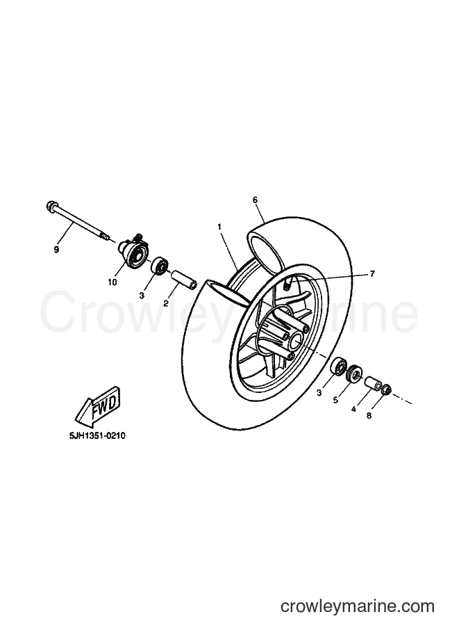 Yamaha Motors EW50 (5LH1) [010] - FRONT WHEEL