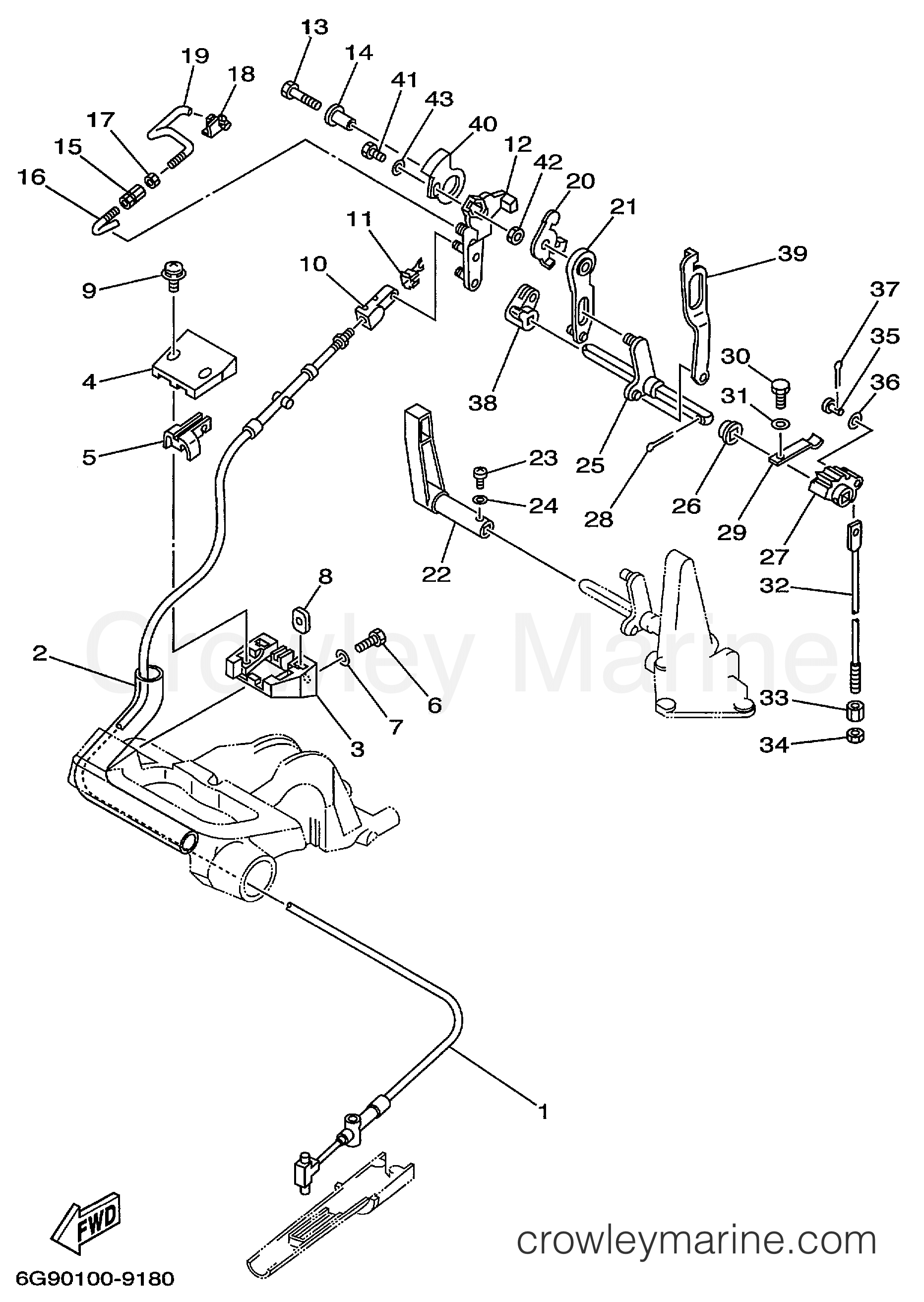 Yamaha Motors F9.9ELRZ - CONTROL 1 FOR MH