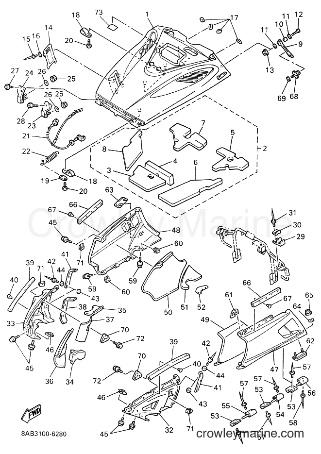 Yamaha Motors VX500 (8AB3) [999] - SHROUD