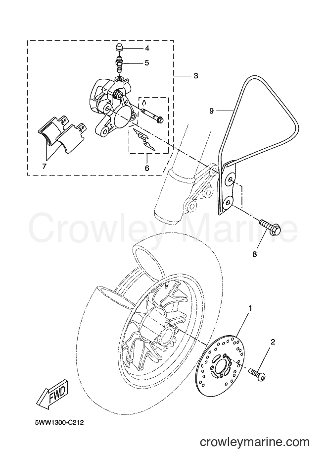 Yamaha Motors CW50 (5WWD) [010] - FRONT BRAKE CALIPER
