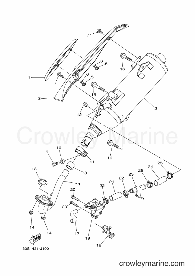 2011 Scooter AL125C - AL125C (33S8) [010] - EXHAUST