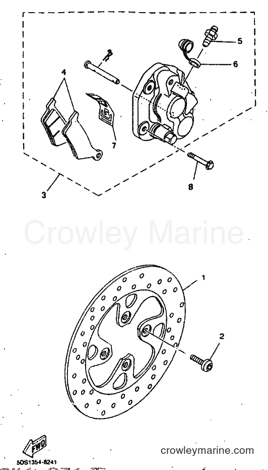 1999 Scooter YP125E - YP125E (5DS5) [010] - FRONT BRAKE CALIPER