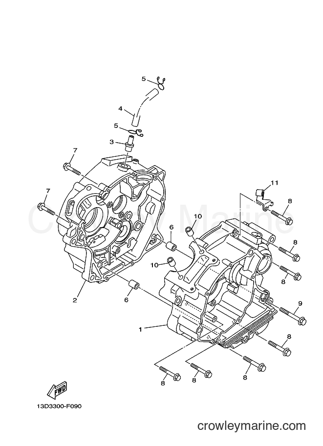 2007 Dirt Bike XT125X - XT125X (13D4) [010] - CRANKCASE
