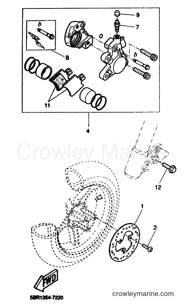 1999 Scooter YQ50 - YQ50 (5HE5) [010] - FRONT BRAKE