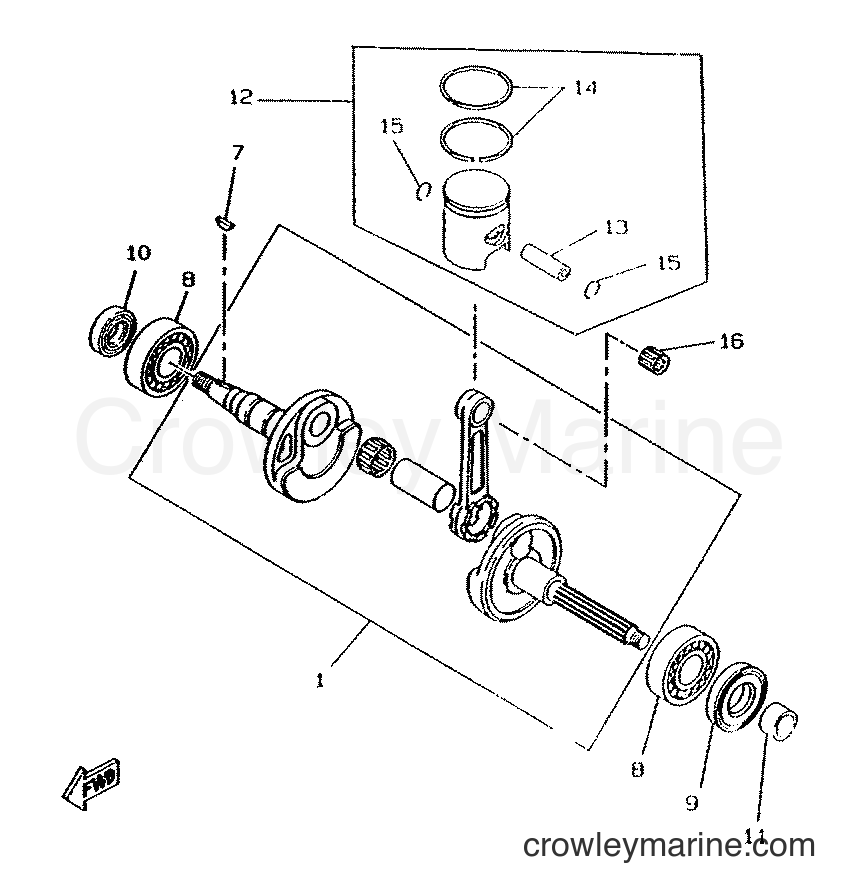 1996 Scooter CW50RS - CW50RS (4VB1) [999] - CRANKSHAFT & PISTON