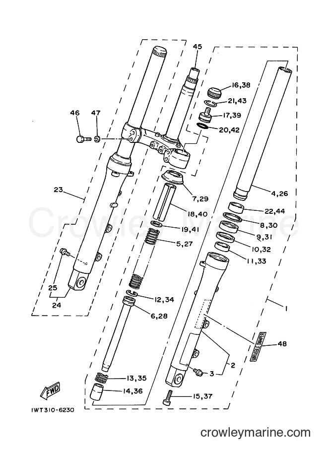 1988 Street Bike RD350LC - RD350LC (3DH1) [99A] - FRONT FORK