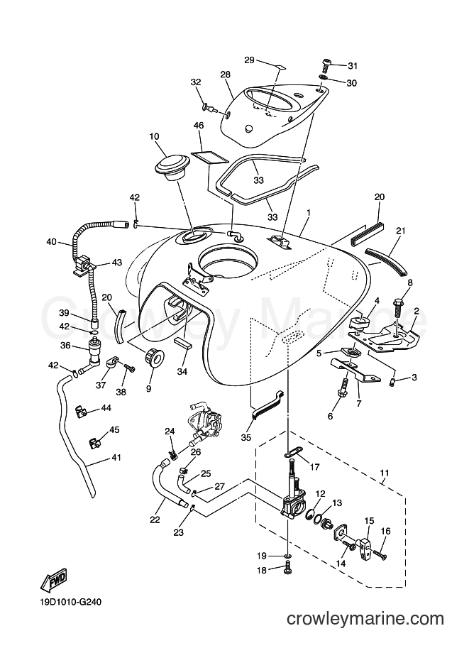 2012 Cruiser XVS250 - XVS250 (19D5) [010] - FUEL TANK