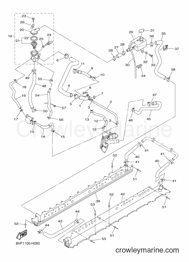 2010 Snowmobile RS10VTGT - RS10VTGT (8HF3) [020] - RADIATOR & HOSE