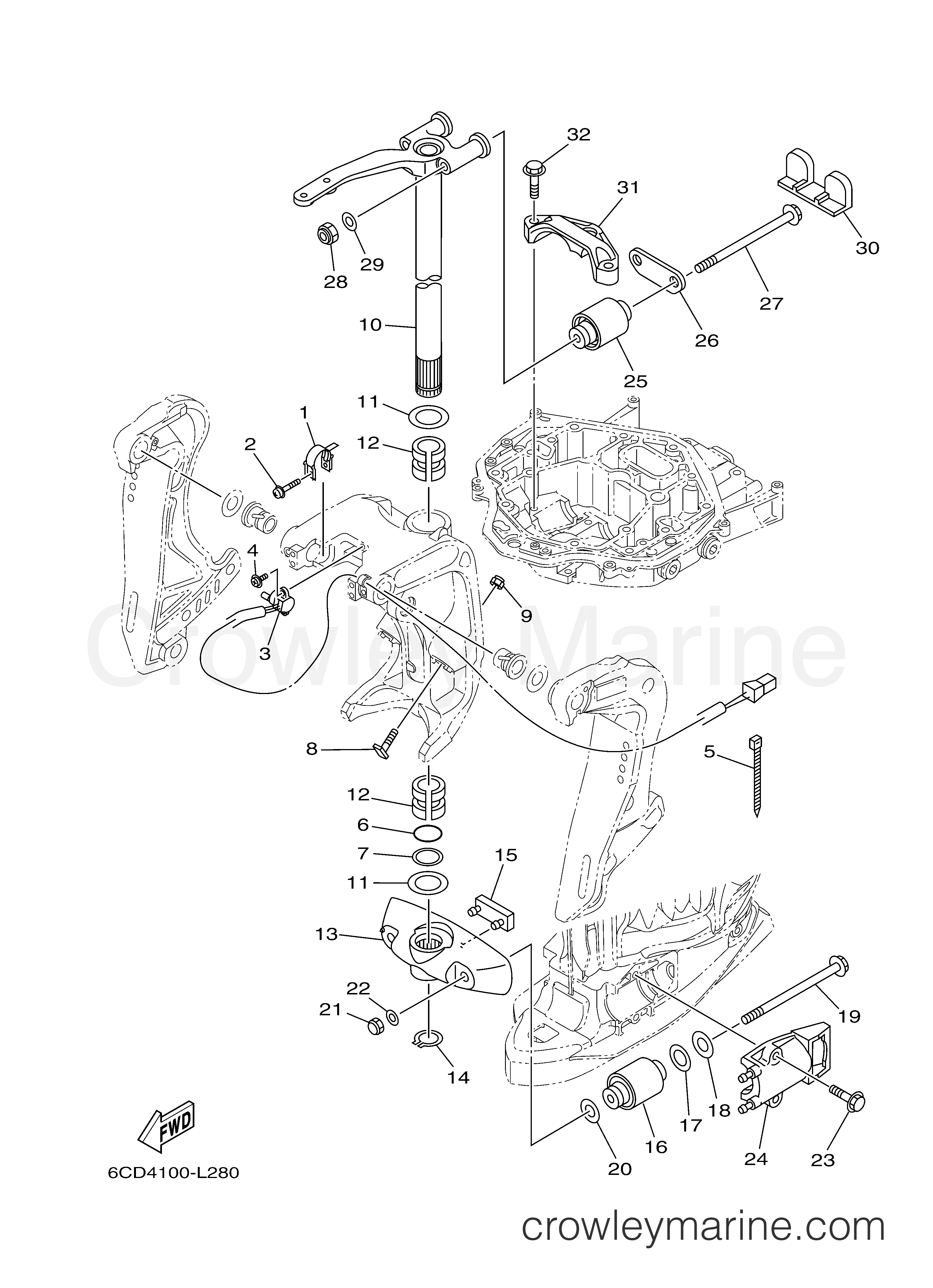 Yamaha Motors VF225LA - BRACKET 2