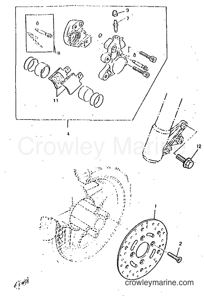 1998 Scooter CW50RSP - CW50RSP (4WK5) [010] - FRONT BRAKE