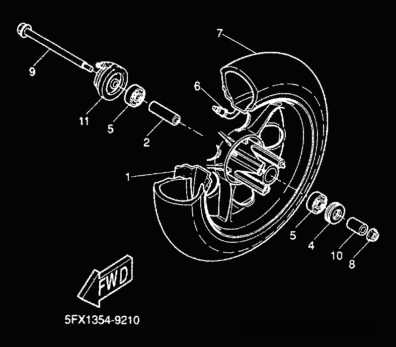 Yamaha Motors CW50RS (5FXF) [010] - FRONT WHEEL