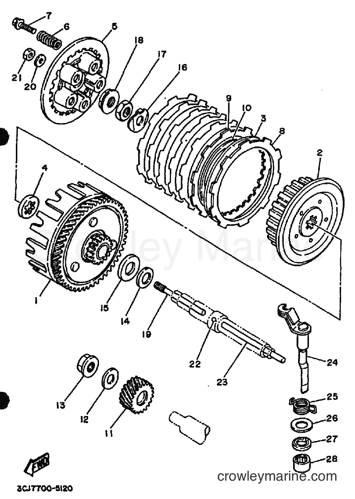 1995 Dirt Bike DT200R - DT200R (3CJ7) [010] - CLUTCH