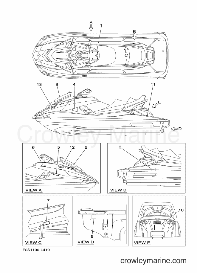 Yamaha Motors FA1800A (F2S1) [020] - IMPORTANT LABELS