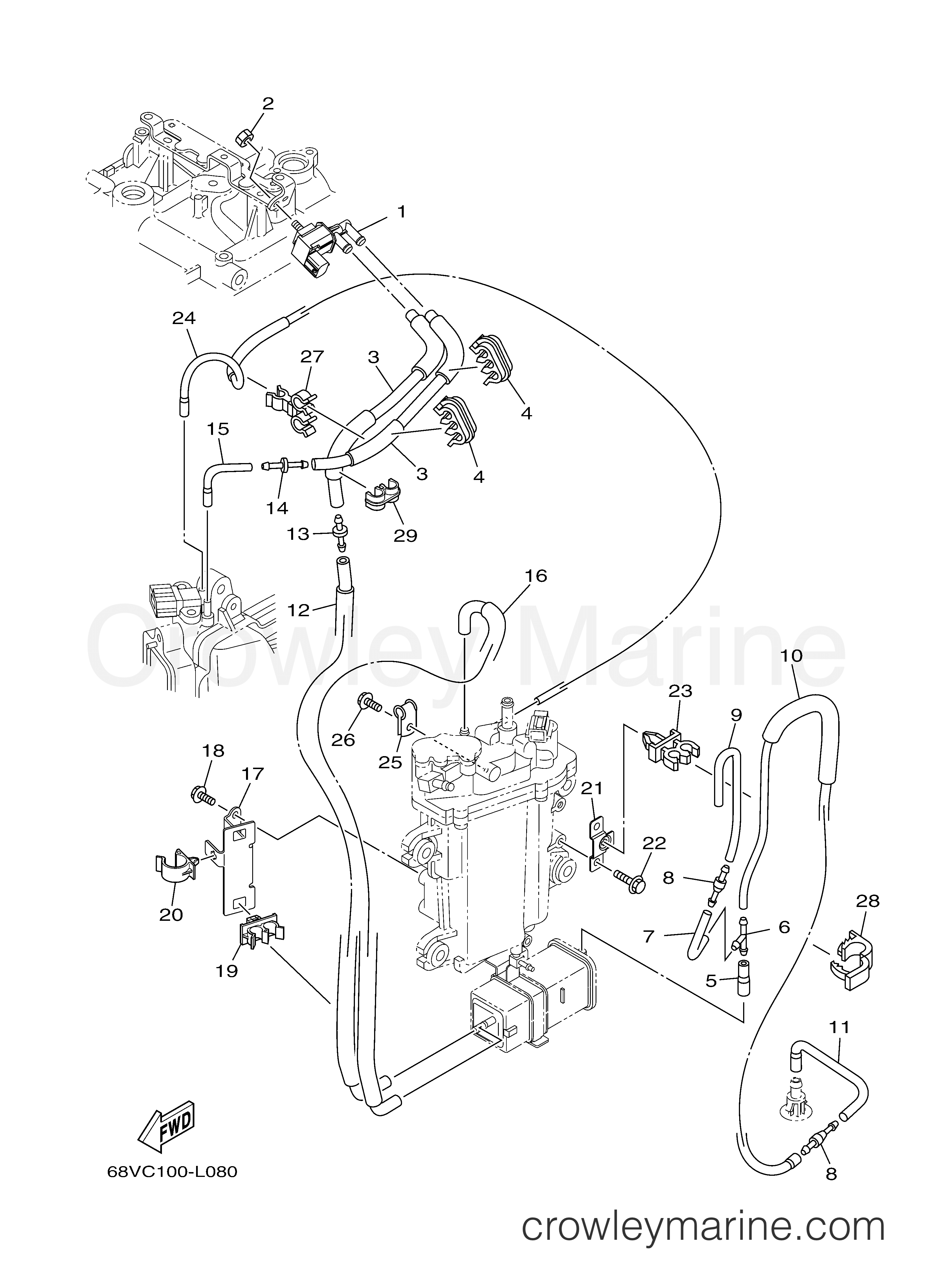 Yamaha Motors F115XA - INTAKE 3