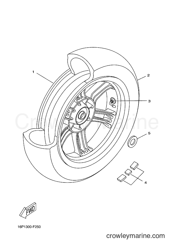 2012 Scooter VP125 - VP125 (16PB) [020] - REAR WHEEL