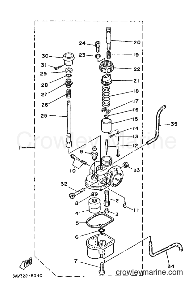 1988 Scooter FS1 - FS1 (3AV) [999] - CARBURETOR