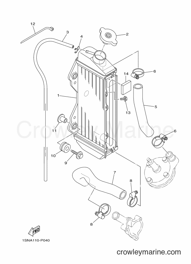 2016 Dirt Bike YZ85 - YZ85 (1SND) [020] - RADIATOR & HOSE