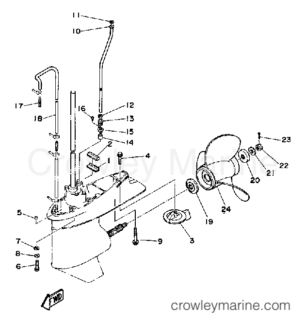 Yamaha Motors 90TLRQ - LOWER DRIVE 2