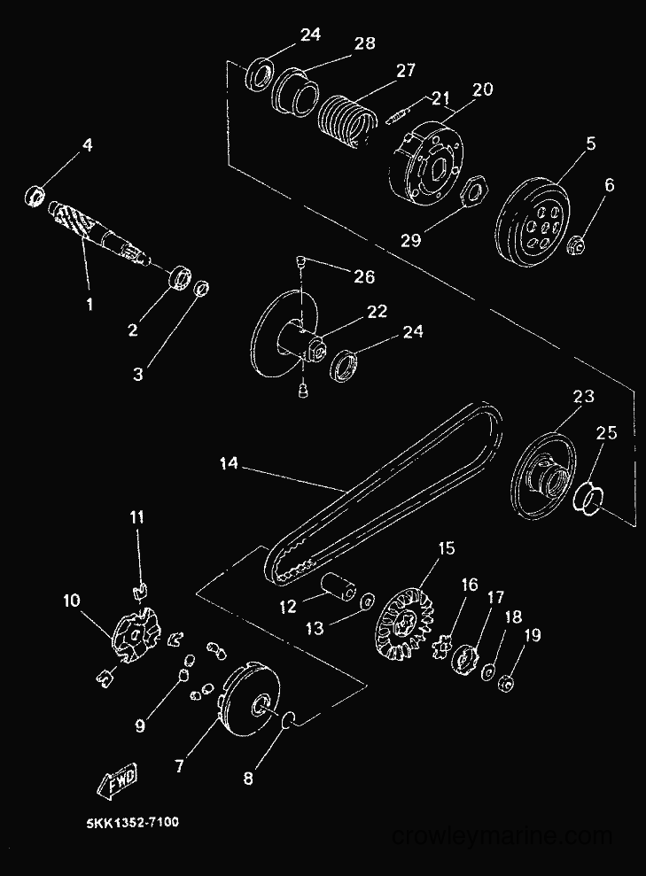 1999 Scooter YN100 - YN100 (5KK1) [99A] - CLUTCH