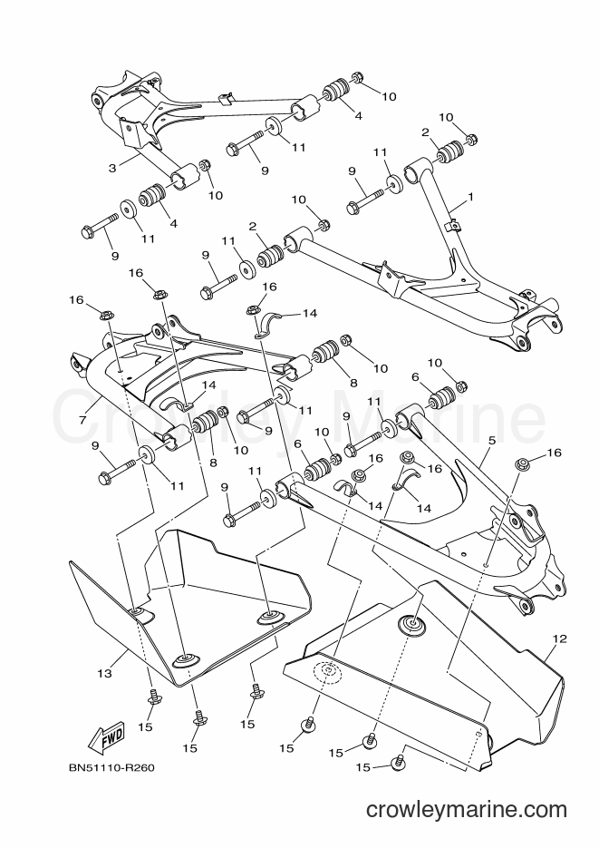 2017 ATV YXE700ES - YXE700ES (BN56) [010] - REAR ARM