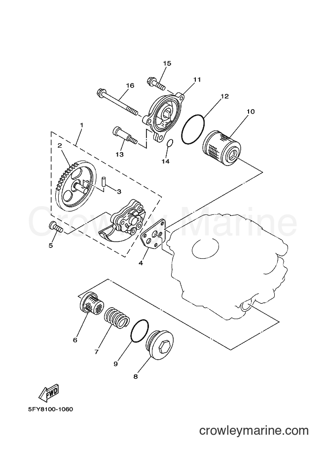 2004 Dirt Bike TW200E - TW200E (5FYN) [010] - OIL PUMP