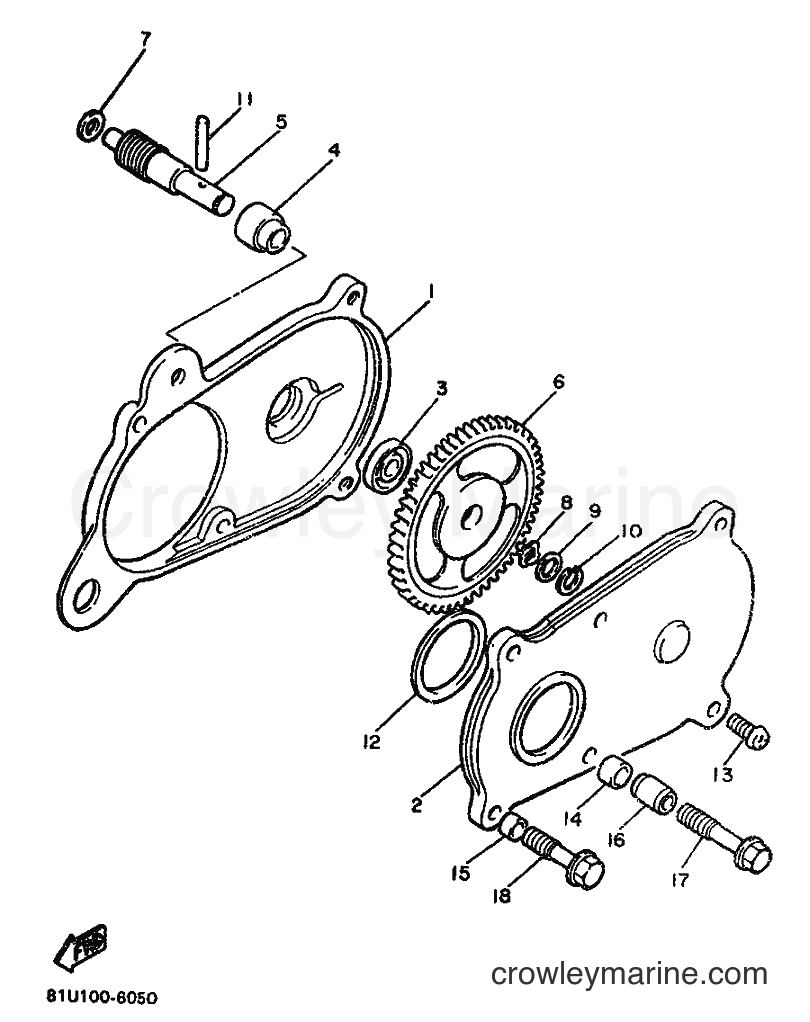 1996 Snowmobile BR250 - BR250 (81F) [999] - PUMP DRIVE GEAR
