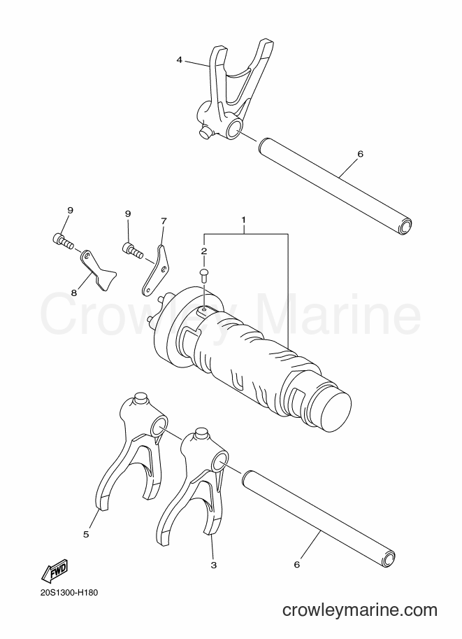 Yamaha Motors XJ6F (2SRC) [010] - SHIFT CAM & FORK