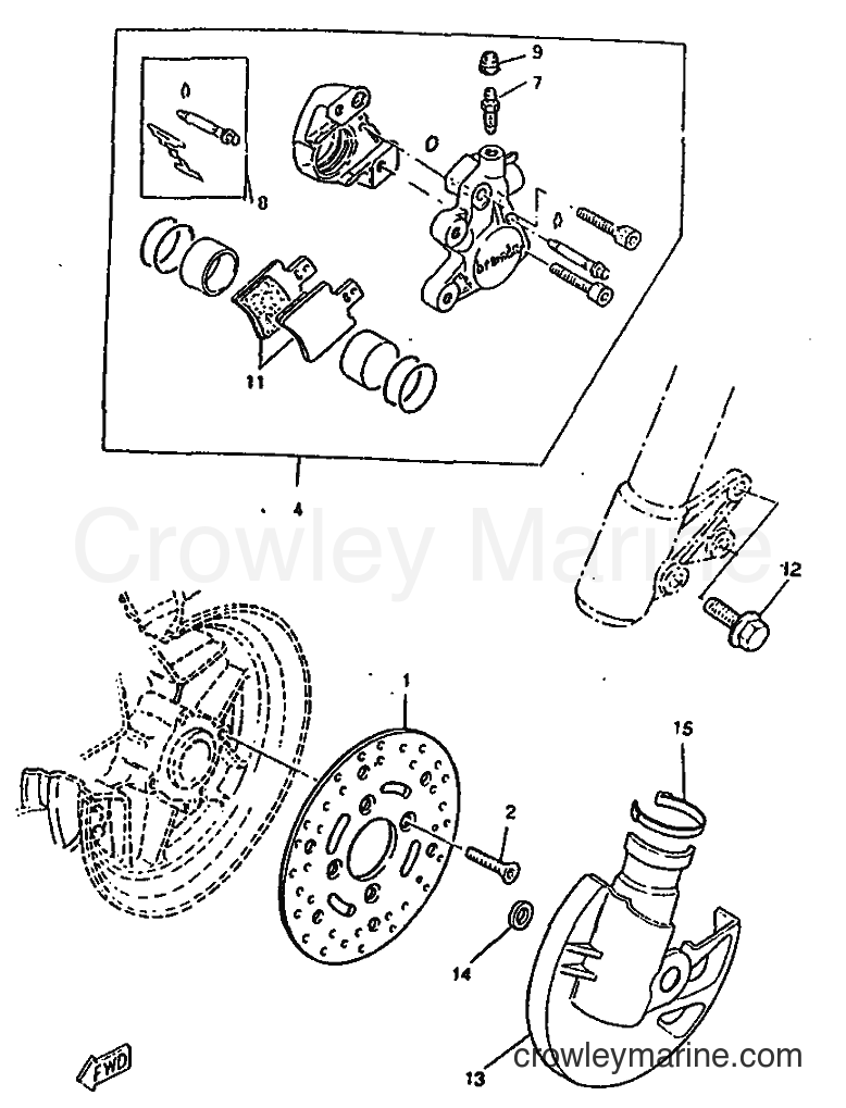 1998 Scooter CW50RSX - CW50RSX (4YC3) [999] - FRONT BRAKE CALIPER