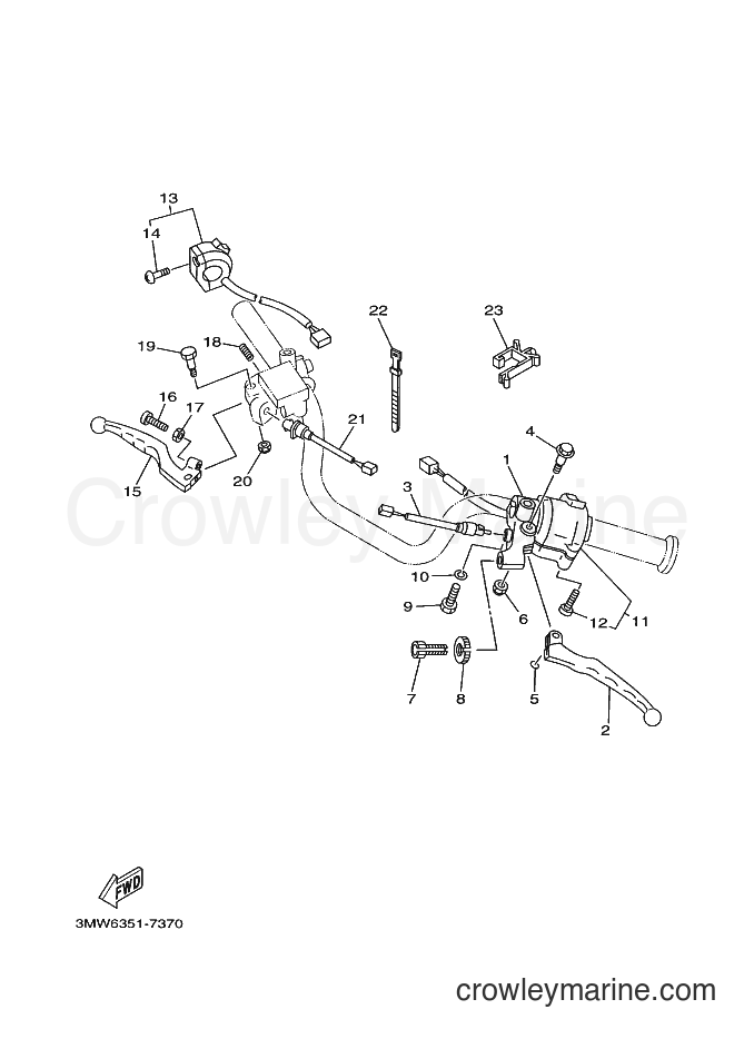 1997 Street Bike SR125 - SR125 (3MW6) [040] - HANDLE SWITCH & LEVER