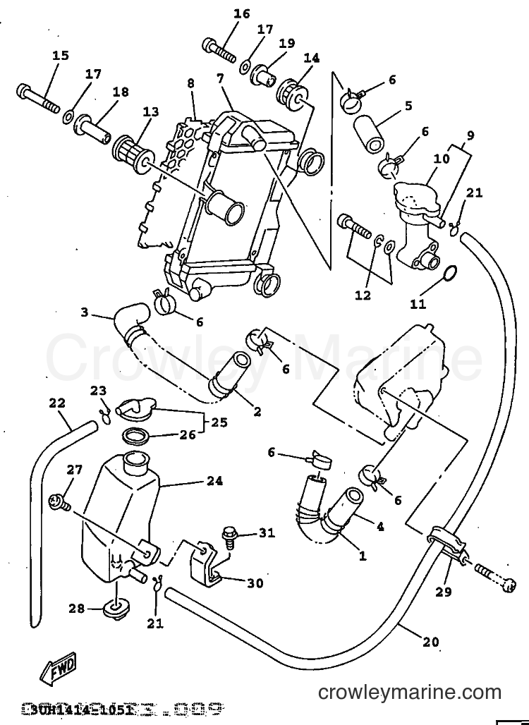 1997 Scooter XC150LC - XC150LC (5EE2) [999] - RADIATOR & HOSE