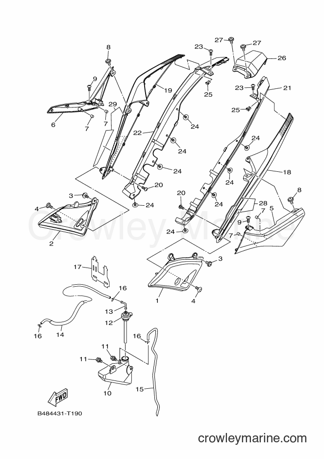 Yamaha Motors TFX150 (B485) [010] - SIDE COVER