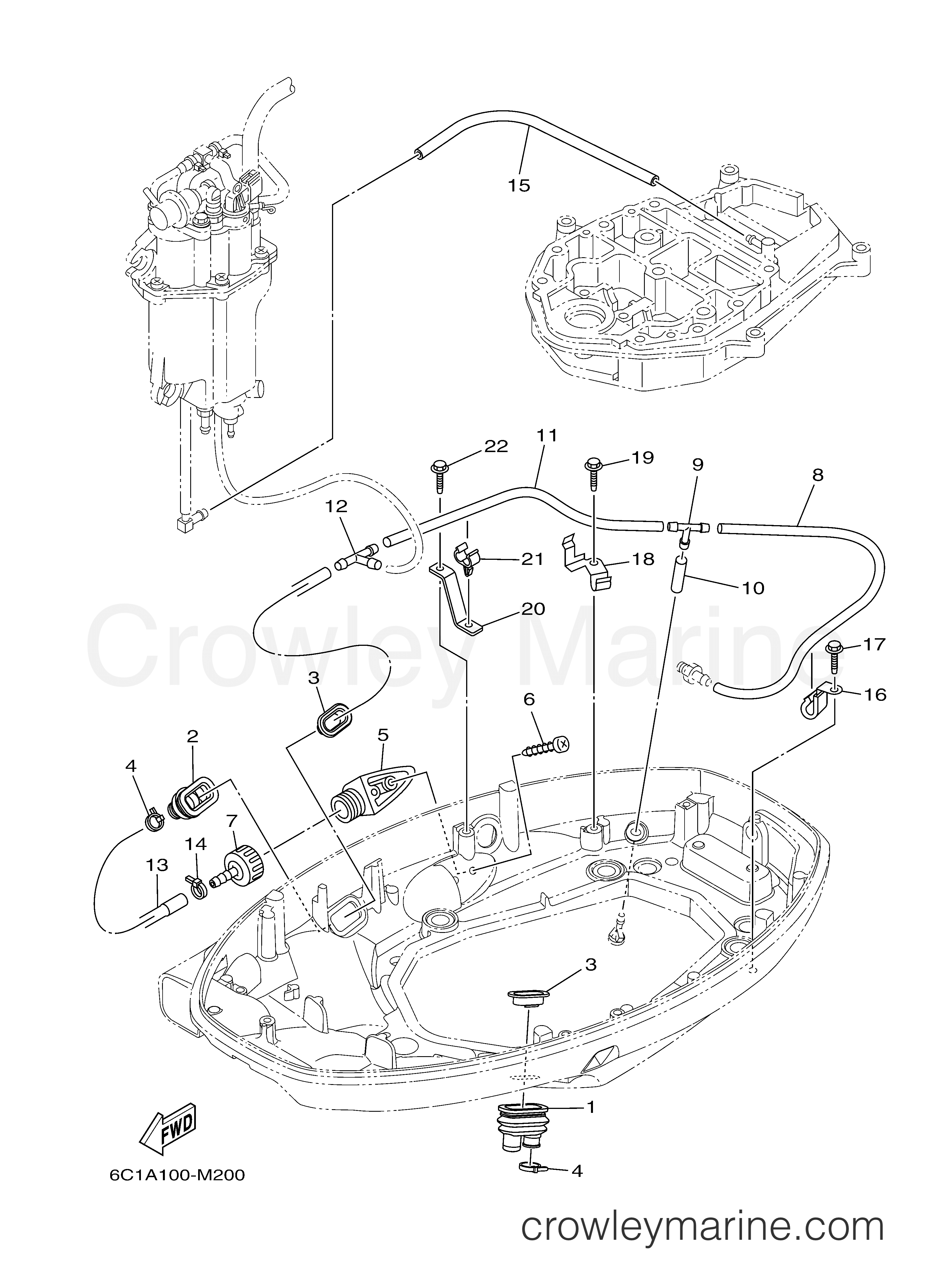 Yamaha Motors F60LHB - BOTTOM COWLING 2
