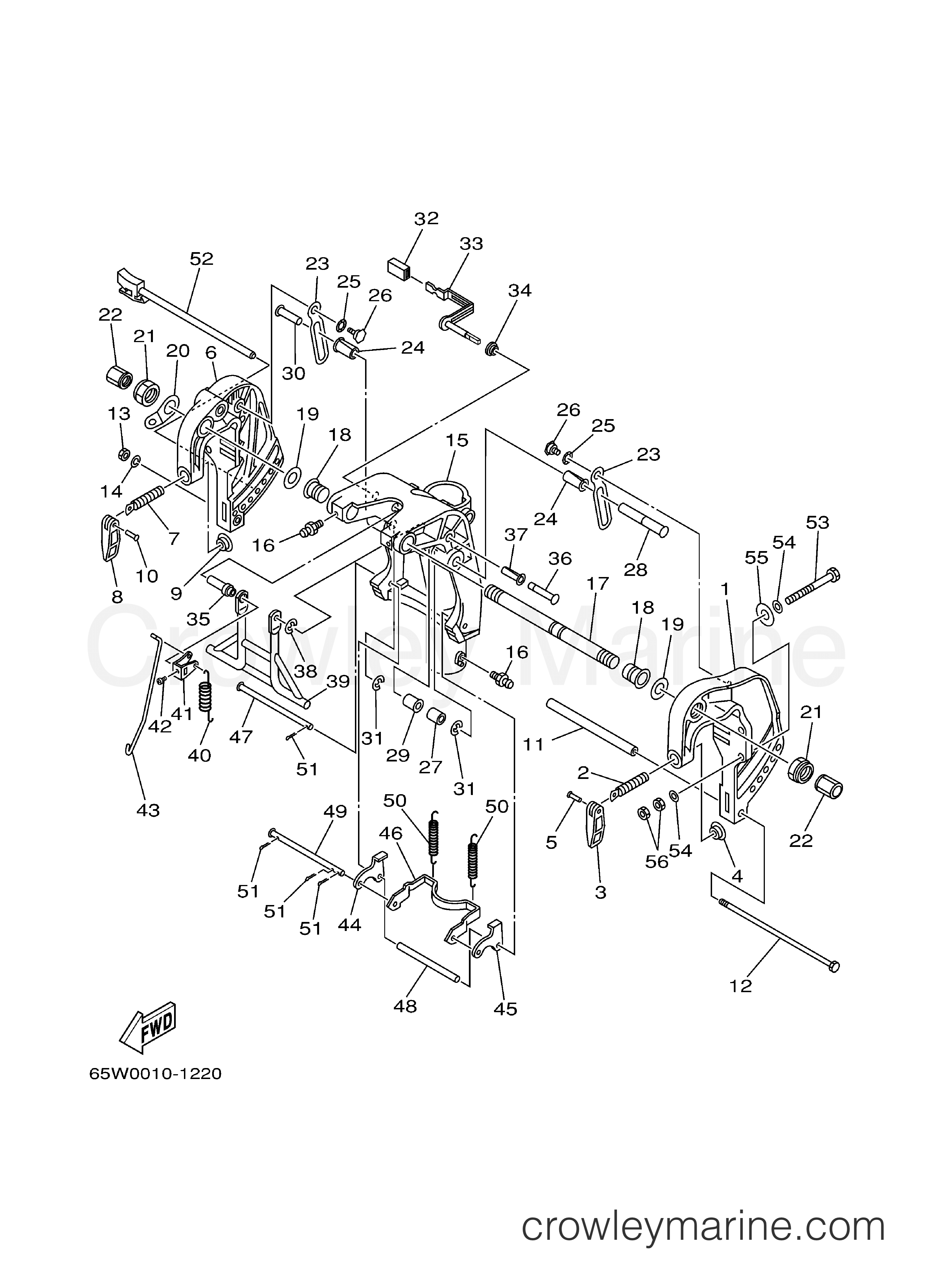 Yamaha Motors F25ESRZ - BRACKET 1 FOR MH EH E