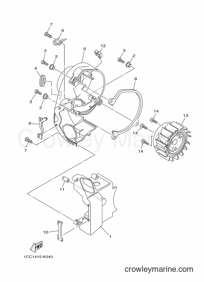 2012 Scooter XC100E - XC100E (1RS1) [010] - AIR SHROUD & FAN