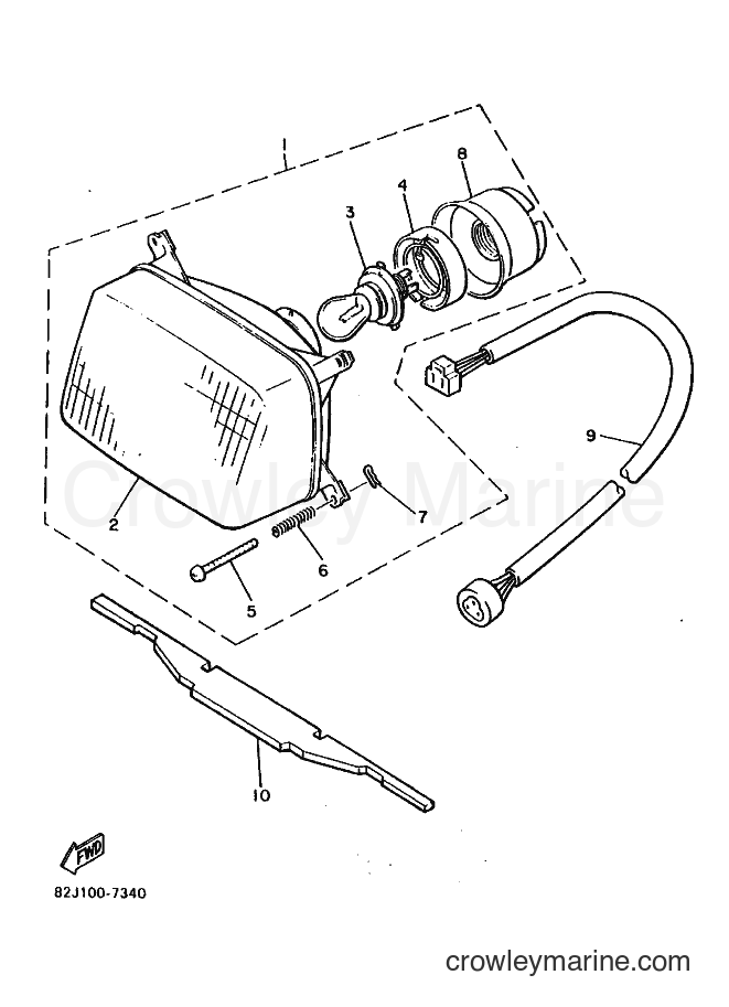 Yamaha Motors EC340 (84H0) [010] - HEADLIGHT