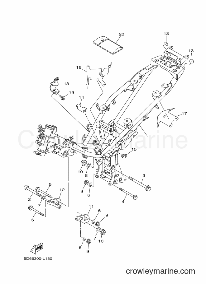 Yamaha Motors T135FI (5D67) [010] - FRAME
