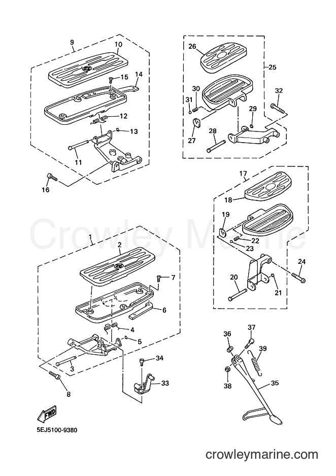 1999 Cruiser XVZ13AT - XVZ13AT (5EJ7) [010] - STAND & FOOTREST