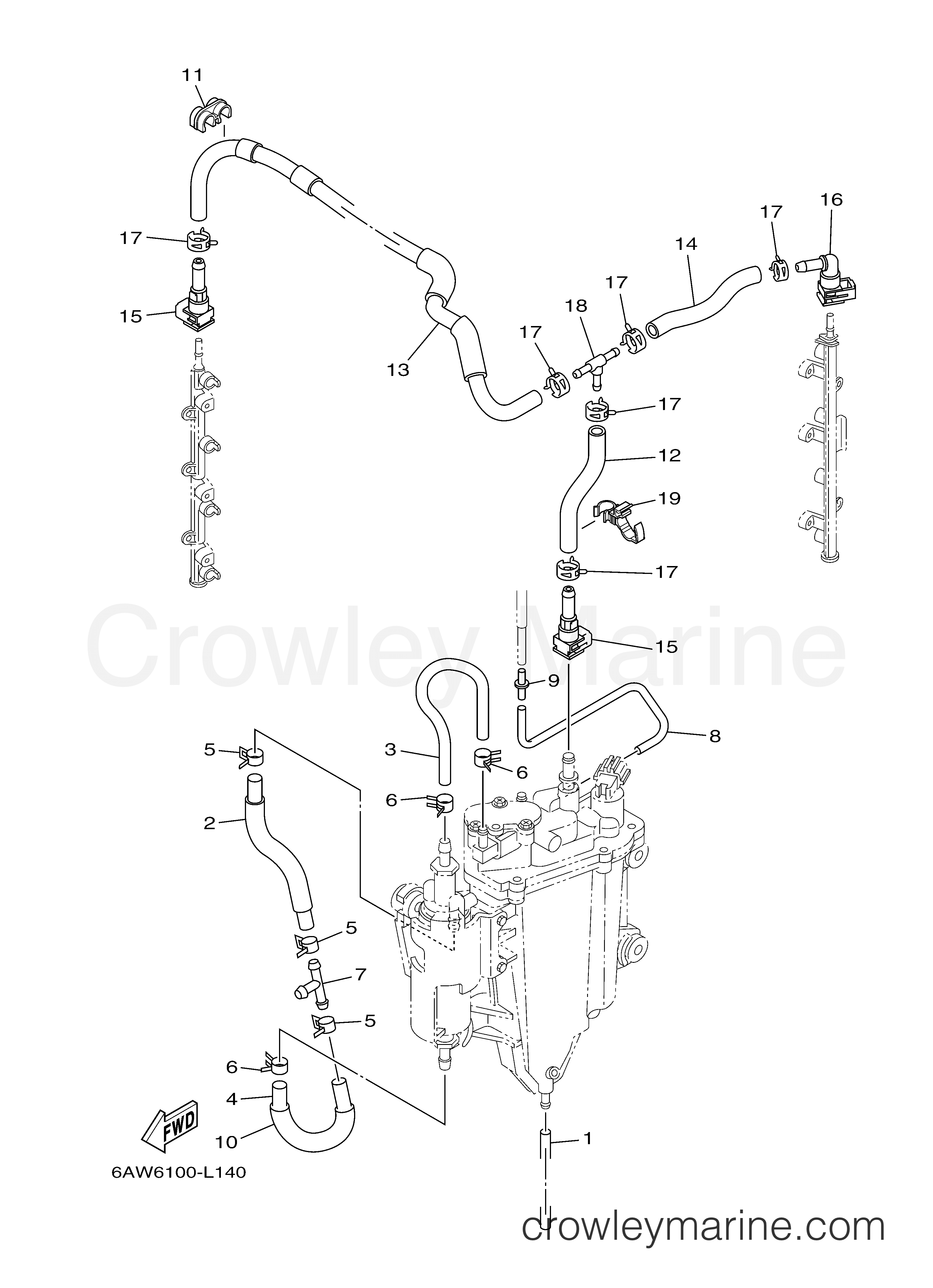 Yamaha Motors F350UCB - FUEL INJECTION PUMP 2