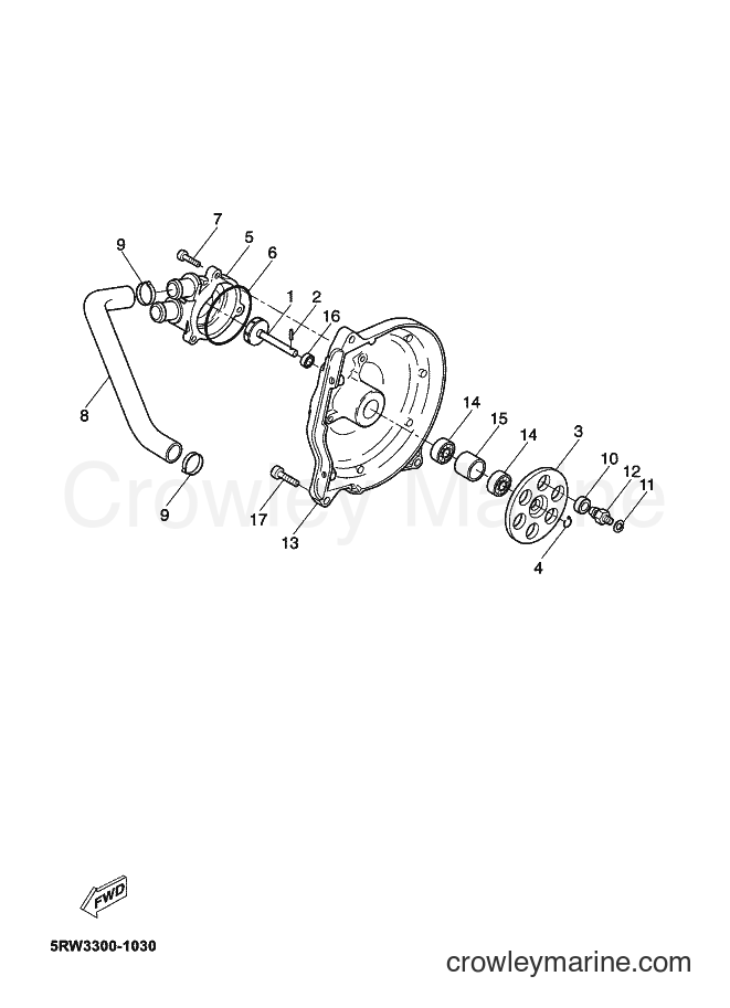 Yamaha Motors CS50Z (5RWP) [010] - WATER PUMP