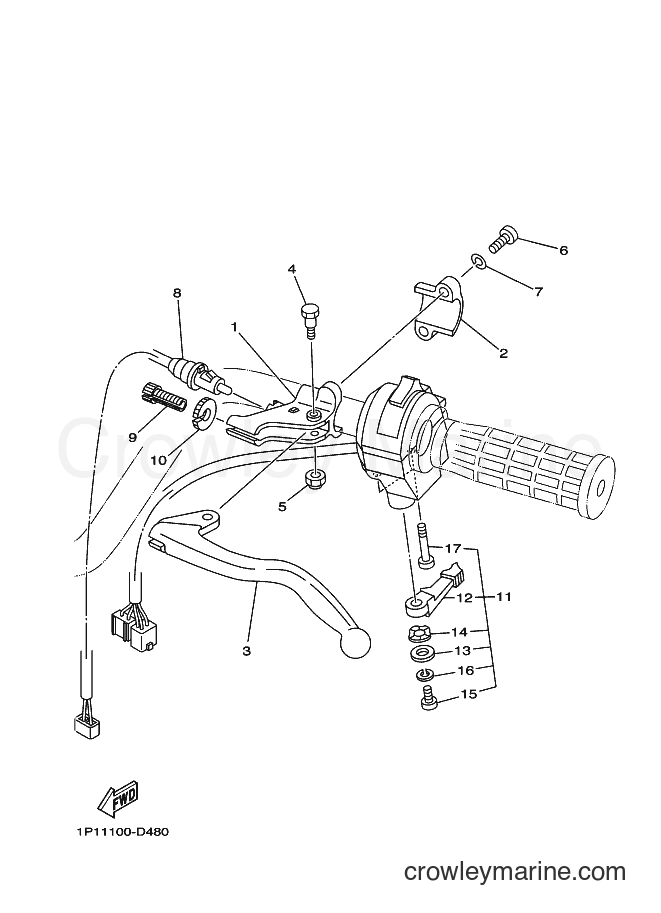 2005 ATV YFM400FWAN - YFM400FWAN (1P12) [010] - HANDLE SWITCH & LEVER