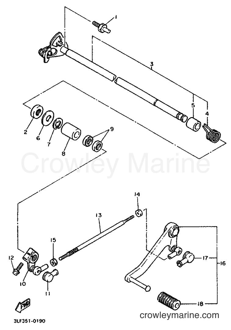 Yamaha Motors FZR1000 (3LKF) [010] - SHIFT SHAFT