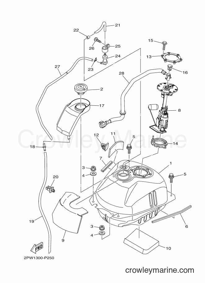 2015 Scooter XP500 - XP500 (2PW1) [050] - FUEL TANK