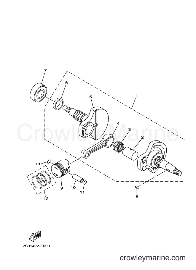 2007 Scooter T110SEC - T110SEC (30C1) [010] - CRANKSHAFT & PISTON