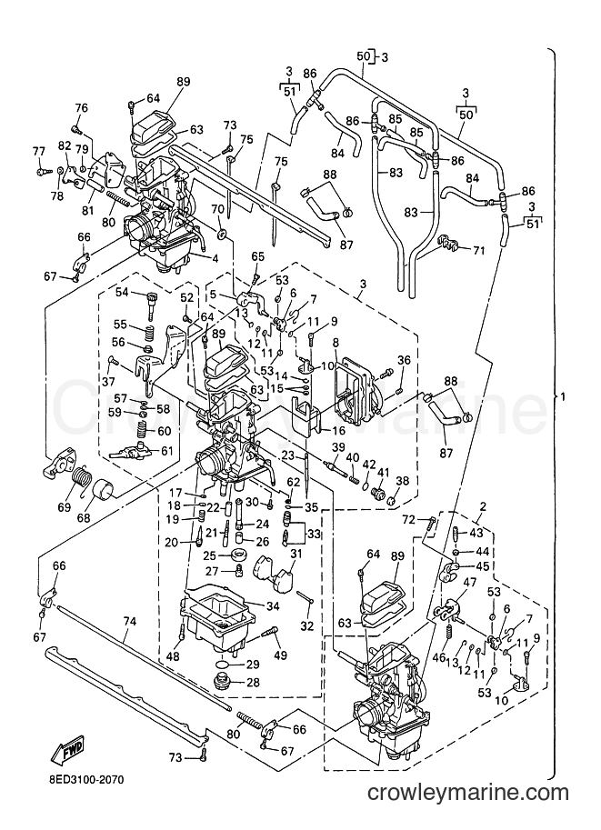 Yamaha Motors VX700LT (8ED3) [040] - CARBURETOR